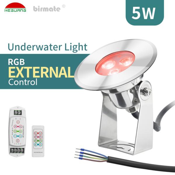 Low Voltage Underwater Led Pond Lights 5W RGB Color External Control Ce Rohs