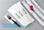 7in1 FDA Aviation Heavyweight Disposable Clear Plastic Camping Cutlery Set with