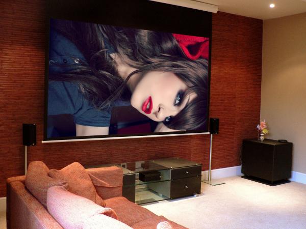 Buy cheap Remote Control Motorized Projector Screen 3D Fiberglass White Screen Fabric from wholesalers