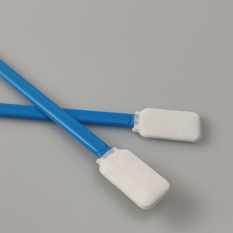 Polypropylene Handle Flat Head Polyester Swabs 100pcs/Bag