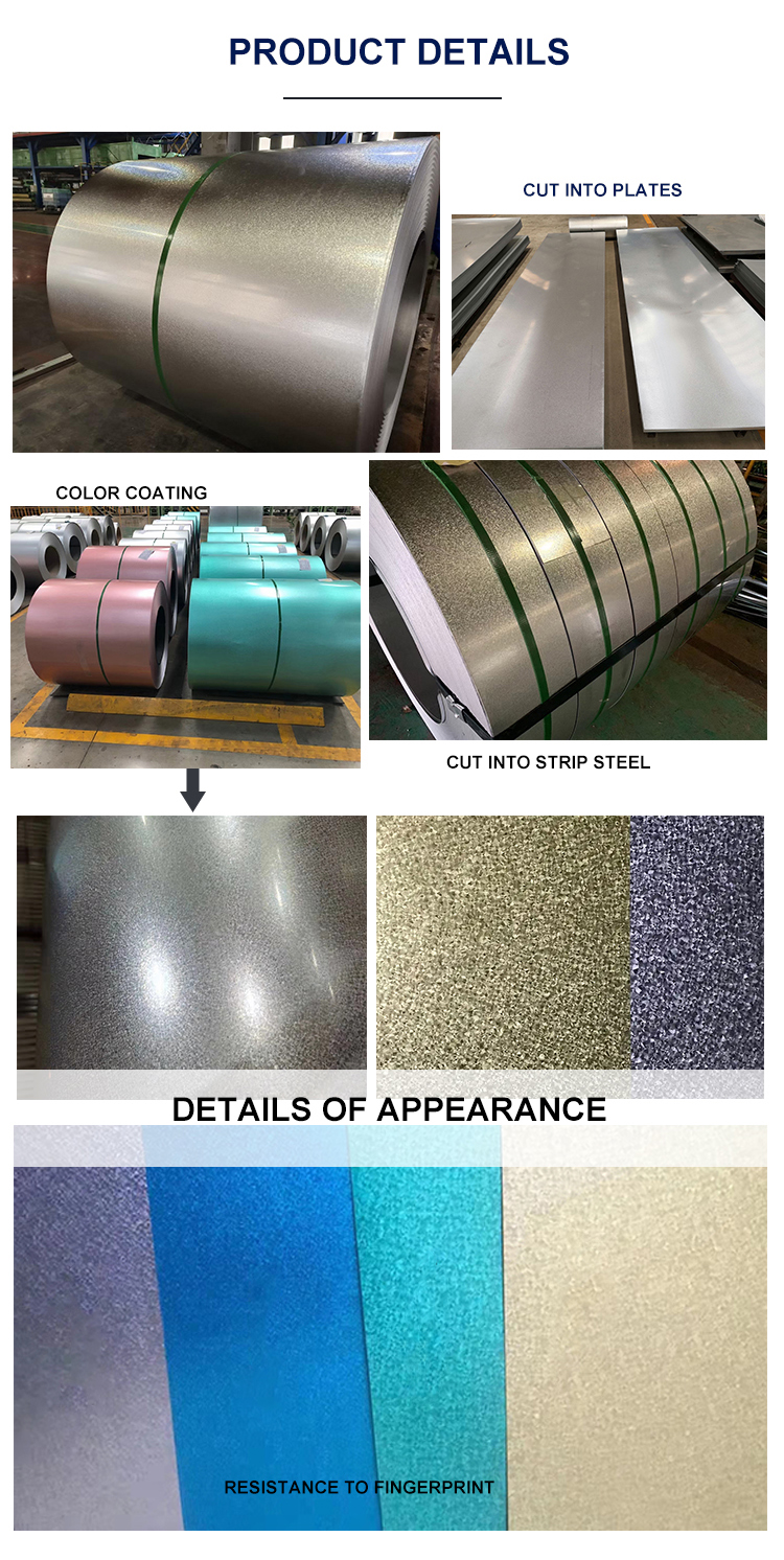 Hot Dipped Galvanized Steel Coils for Making Small Tools and Aluminized Zinc Building Materials