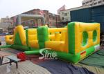 Yellow Outdoor Sports Inflatable Obstacle Course For Kids And Adults