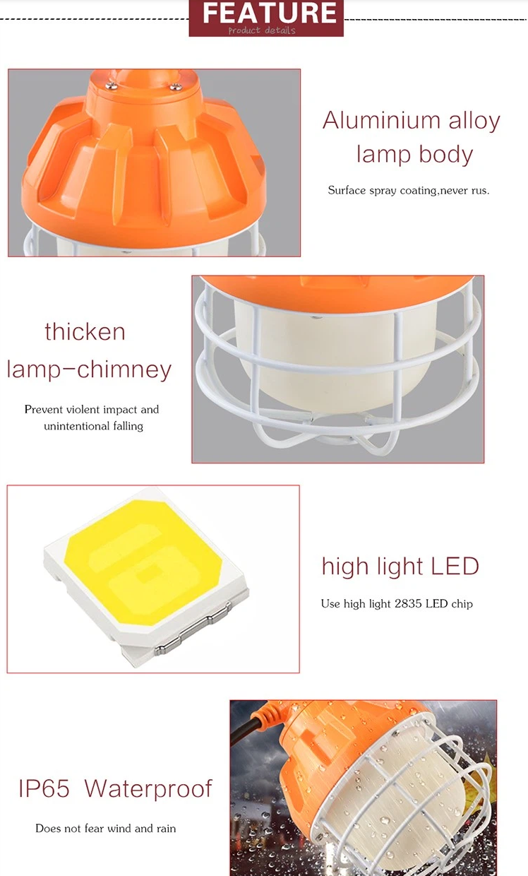 300W Industrial Construction Lights with IK07 protection IP 65 waterproofing technology