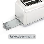 2 Slice Electric Bread Toaster Stainless Steel Toaster 120V 900W