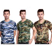 Buy cheap Professional Unisex Cotton Military T Shirts Round Neck Edging Double Line Hem product