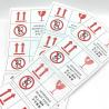 Buy cheap Glossy Laminate Warning Label Stickers BOPP Oval Waterproof Vinyl Sticker Paper from wholesalers