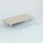 FSC Office MDF Wooden Metal Furniture Desktop Computer Stand Single Layer
