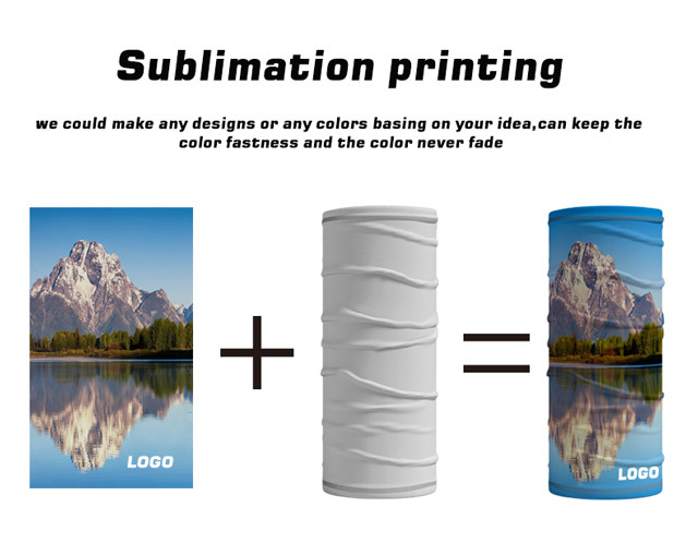 Custom made Sublimated Multifunctional Headwear Bandana 128gsm microfiber polyester