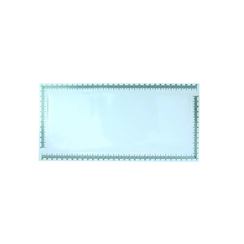 P107 White L shape footprint photographic scale