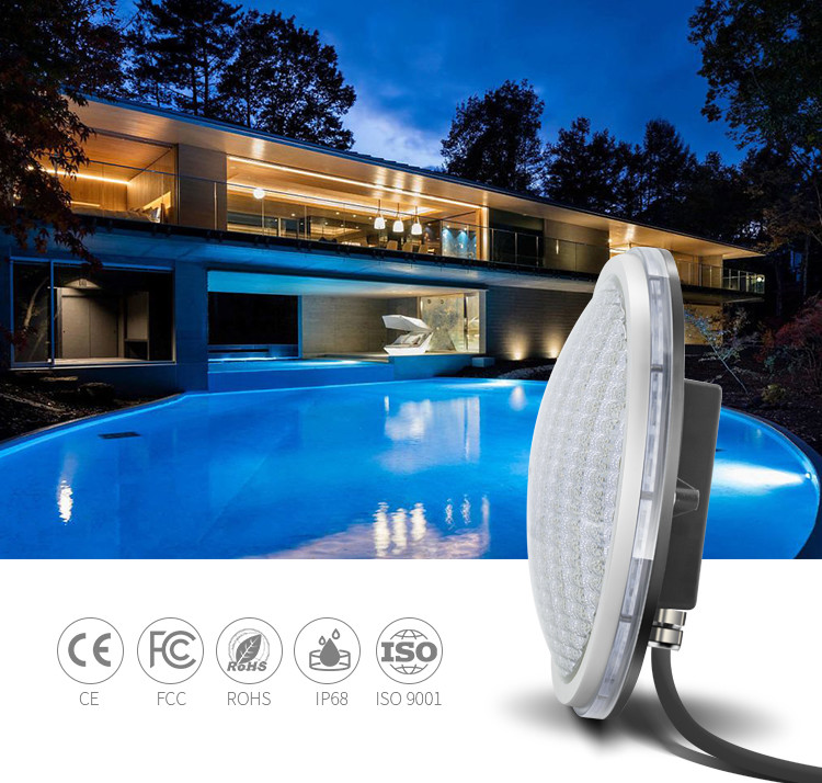 Par56 AC12V 18W Warm White IP68 Anti-UV PC Waterproof Pool Led White Lighting