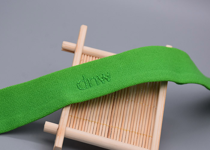 Double Sided Jacquard Logo Flat Elastic Cord For Garments Customised