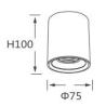 Buy cheap SR307NML 10W20W30W60W series IP65 waterproof surface mounted downlight spotlight Hotel reception room IP65 downlight from wholesalers
