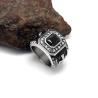 Buy cheap Vintage Inlay Mens Gothic Stainless Steel Band Ring with Black Cubic Zircon（SA566BLACK） from wholesalers