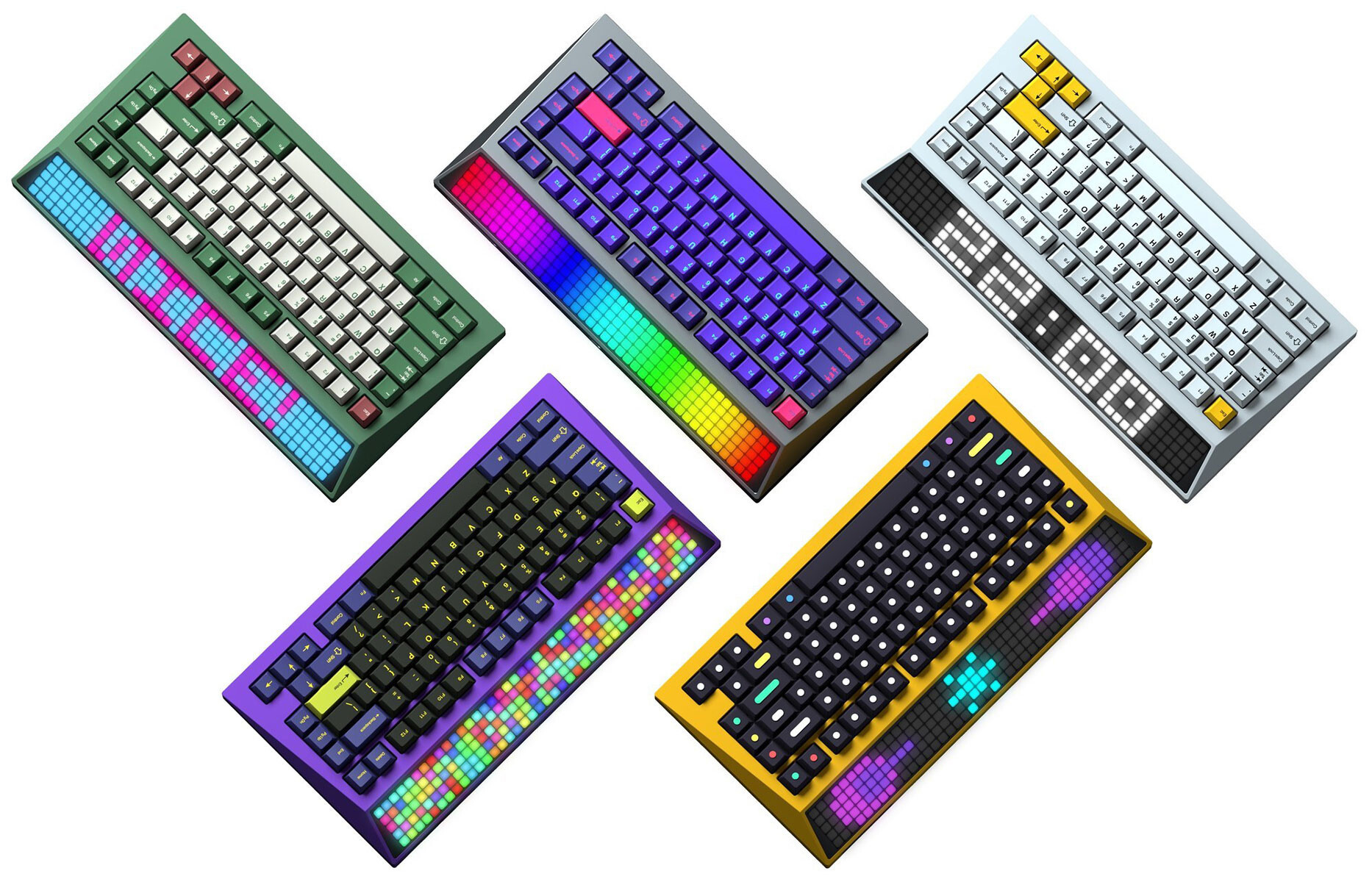 Custom-Made Multicolor Anodizing Aluminum Keyboard Plate CNC Machining Parts