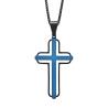 Buy cheap Blue and Rose Gold Metal Prayer Choker for Men Stainless Steel Link Chain Necklaces Fine Jewelry Anniversary Occasion from wholesalers