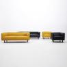 Buy cheap Modern 3 Seater Living Room Sofa Yellow PU Leather Office Sofa Set from wholesalers