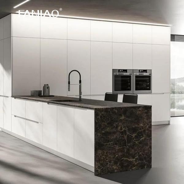 Buy cheap Custom House High Standard Luxury Kitchen Smart White Wall Cabinet Display Cupboard Villa Kitchen Cabinet from wholesalers