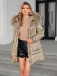 Machine Washable Thermal Cashmere Lady Jacket Without Real Fox Fur