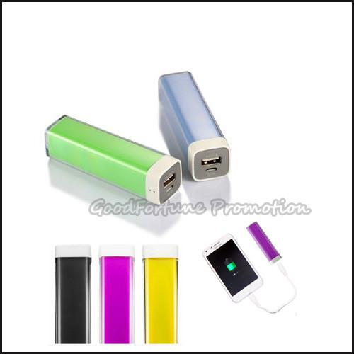 Customed promotional portable coloured Neon Emergency mobile Charger printed