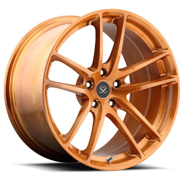 Buy cheap 18 Inch 1 Piece Forged Aluminum Alloy For RS3 Wheels Orange Custom Luxury Rims from wholesalers