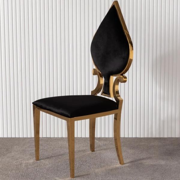 Buy cheap Luxury Fully Assembled Black Sweetheart Chairs For Wedding from wholesalers
