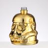 Buy cheap Top Collar Material Glass Gold Plated Human Face Shape Bottle for Brandy Tequila Rum from wholesalers