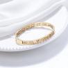Buy cheap Luxury Oval Bangle Bracelet Plaid Fashion Stainless Steel Bangles Personalized from wholesalers
