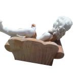 Child marble sculpture，colorful marble sculpture for garden,china sculpture