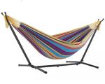 Leisure Yard Outdoor Folding Hammock Iron Pipe Cotton Canvas Hammock 200kg