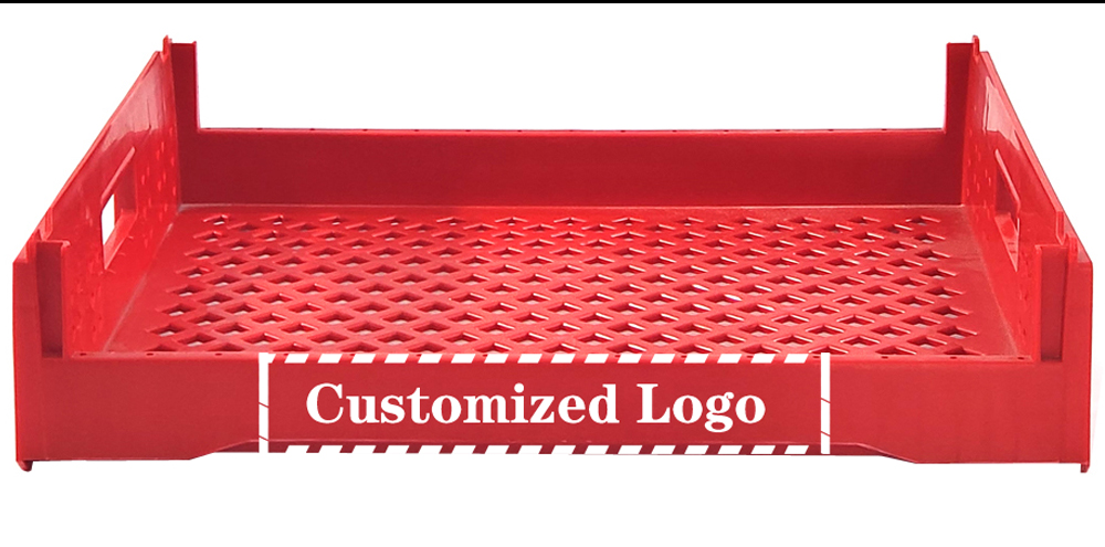 Shopping Plastic Shipping Crates For Bread Bakery Tray Turnover Box 550x480x130mm