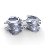 316L SEM Screw Element Twin Screw Parts Spline Connection For Plastic Rubber