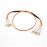Buy cheap OM3 6 Core Fiber Optic Patch Cord , Multi Mode Simplex LC LC Fiber Jumper 3.0mm from wholesalers