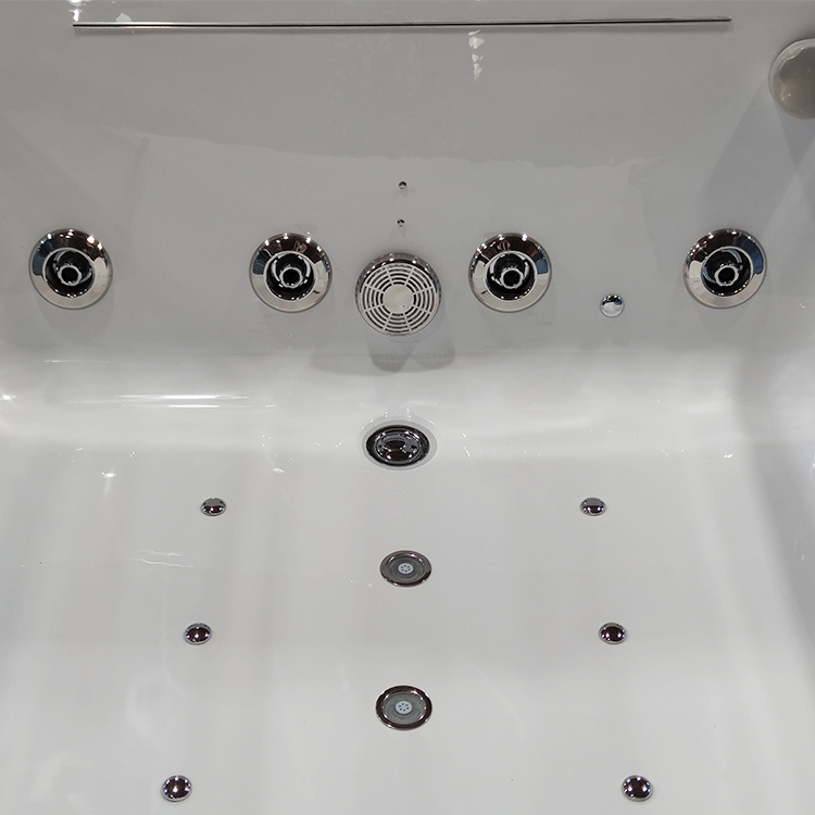 6ft 2 Person Corner Bathtub Luxury With Bubble Jet Whirlpool Waterfall Indoor