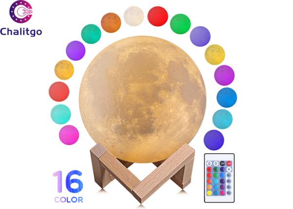 Buy cheap 16 Colors 3d Printed Moon Light With Stand / Remote / Touch Control from wholesalers