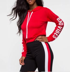 Wholesale Athletic Workout Sports Team Hoodies Yoga Female Crop Top Hoodies from china suppliers