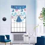Cartoon fan shape blue pink Roman blinds track modern simple Customized for