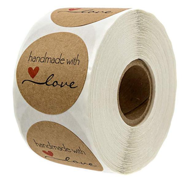 Buy cheap Craft Paper Custom Printed Sticker Labels Roll Brown Spot Colors For Tea Cans from wholesalers