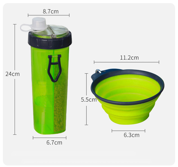 Pet Portable Water Food Cup Outdoor Dog Water Cup With Food Bowls