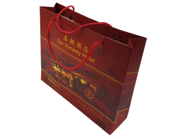 Paper Material Background Full Brown Color Printing Customized Design Paper Bags