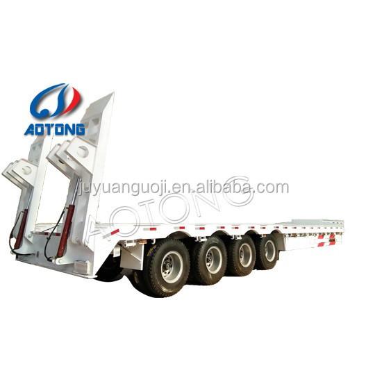 Buy cheap Lowbed Semi Trailers 2-3-4-5 Axle 50-120 Ton Truck Trailer for Heavy Equipment Hauling from wholesalers