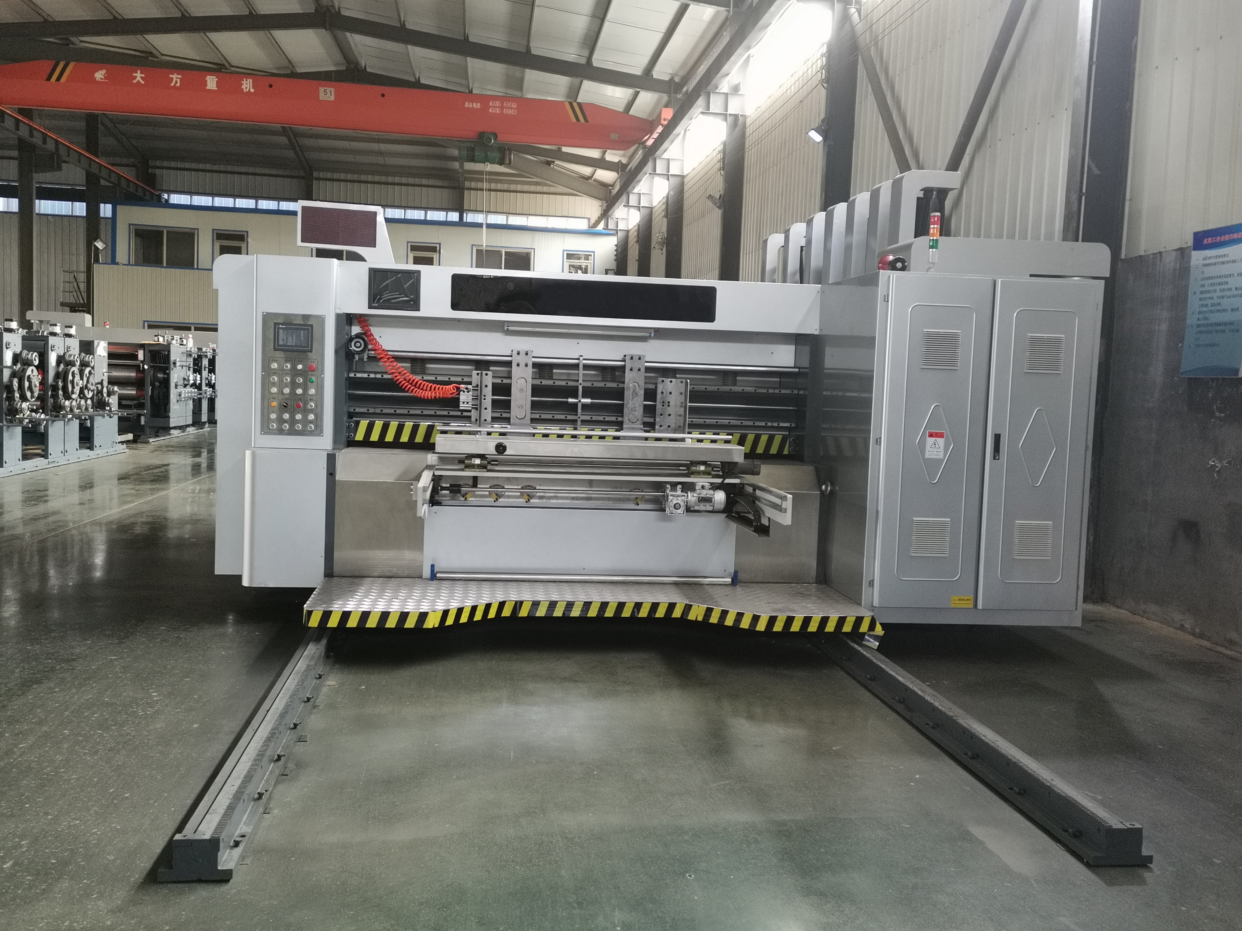 Fully Automatic High Speed Three Colors Printing Slotting Die Cutting Machine For Corrugated Cardboard Packaging