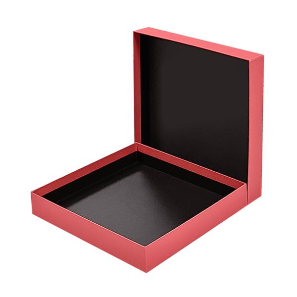 Custom Red Lid And Base Shoulder Neck Box T Shirt Clothes Scarf Packaging