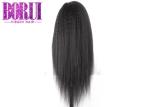 Pre Plucked Yaki Straight Human Hair Wig Kinky Straight Glueless Full Lace Wig