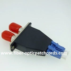 Metal Fiber Optic Audio Cable Adapter / St To Lc Fiber Adapter Blue Color