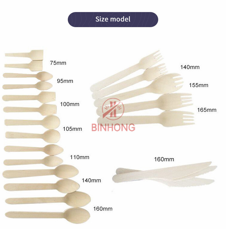 Disposable Food Grade Smooth Biodegradable Wooden Spoons