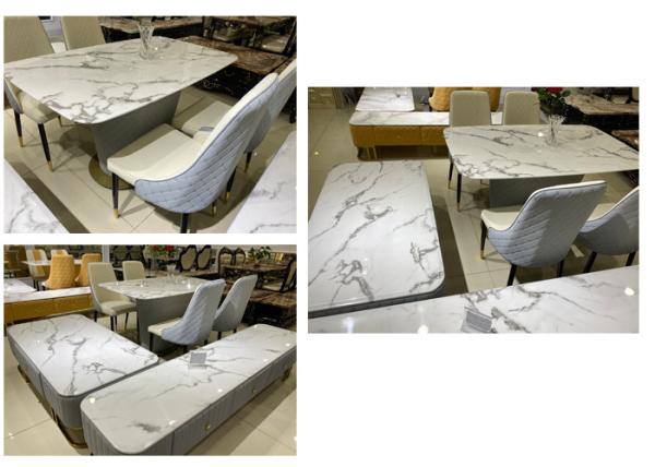 Buy cheap Easy Cleaning European Style Coffee Table With Leather Chairs No Cracks from wholesalers