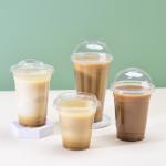 Wholesale 95mm Clear Plastic Cups PET Disposable Drinking Cup For Ice Coffee