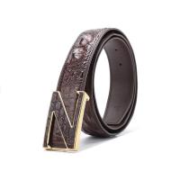 Buy cheap Custom logo fashion casual belt alloy automatic buckle crocodile men's belts product