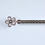 28mm Diameter Curtain Rod Set With Simple Brackets Vintage Red Antique Curtain