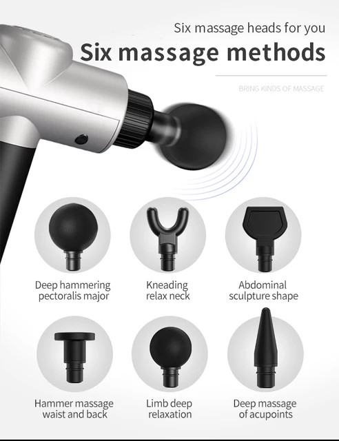 6 Heads Handheld Massage Gun For Infrared Physiotherapy